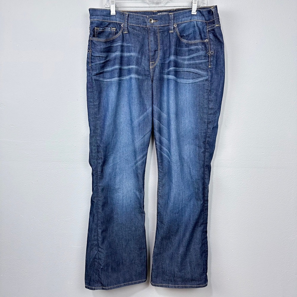 Lucky Brand Sofia Bootcut Jeans‎ Women 16 33 Blue Dark Wash Stretch Mid Rise